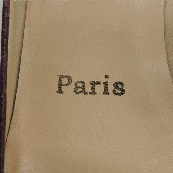 Authentic Christian Louboutin Pipina 55 Purple Suede Pointed Toe Low Wedge - Picture 10 of 10